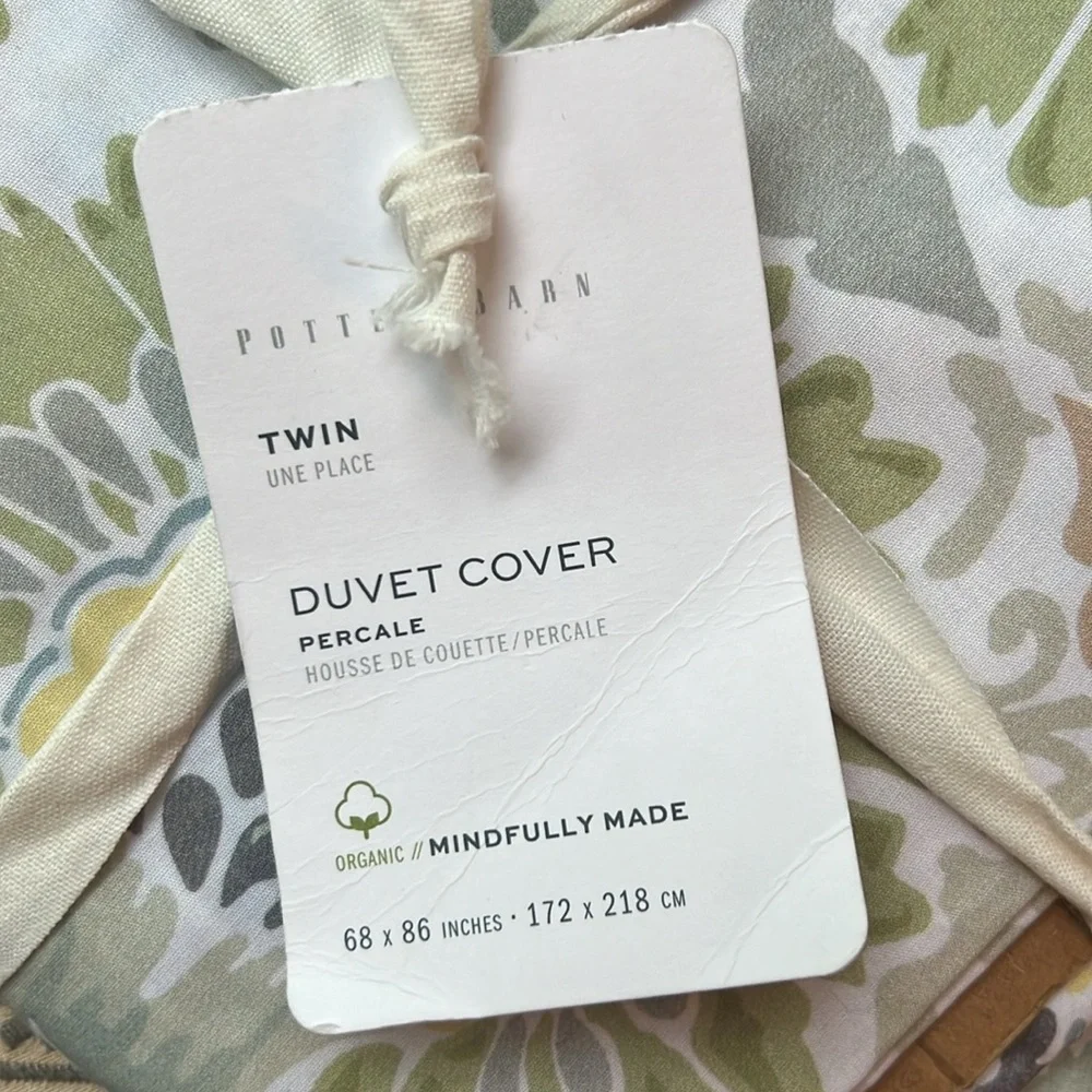 POTTERY BARN DUVET TWIN JONI  NWT 129.00
